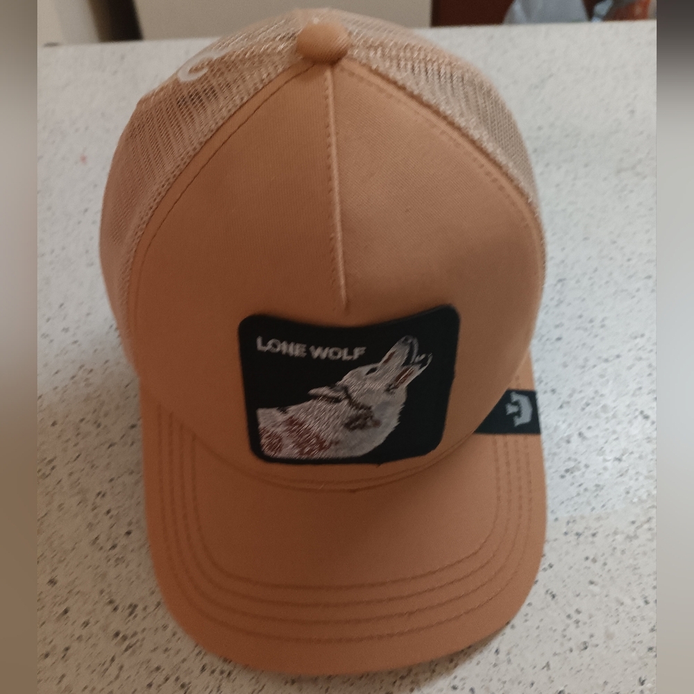 Tan Lone Wolf Cap